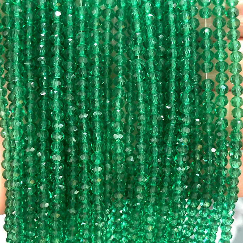 Crystal faceted rondelle - 150 pcs -4 mm - full strand - PBC4C88 Crystal Beads,Beads, glass beads, beads £1.5