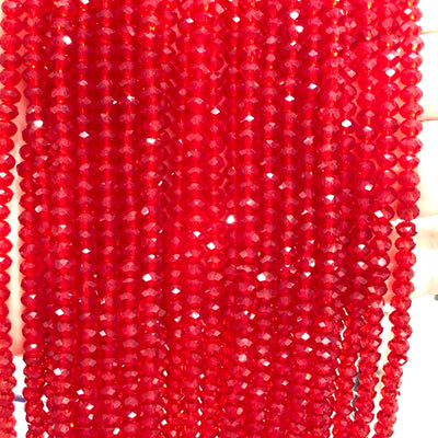 Crystal faceted rondelle - 150 pcs -4 mm - full strand - PBC4C89 Crystal Beads,Beads, glass beads, beads £1.5