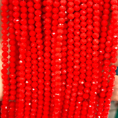 Crystal faceted rondelle - 150 pcs -4 mm - full strand - PBC4C92 Crystal Beads,Beads, glass beads, beads £1.5