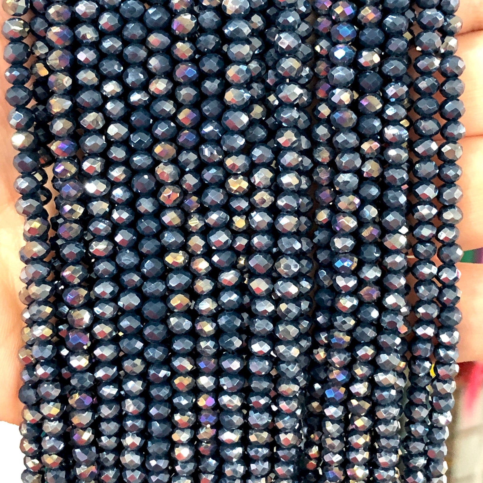 Crystal faceted rondelle 4mm Beads, PBC4C93