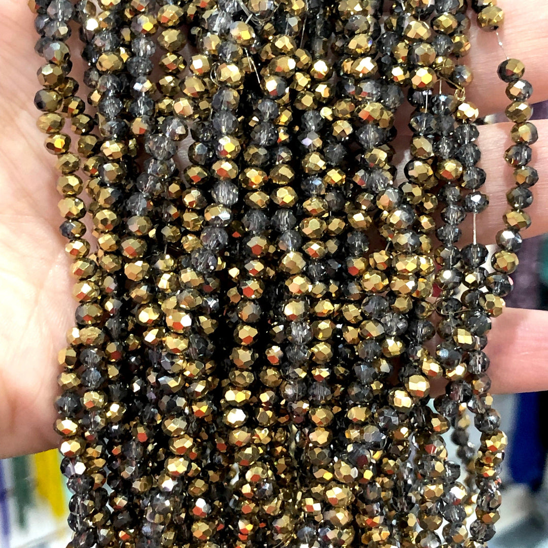 Crystal faceted rondelle 4mm Beads, PBC4C101