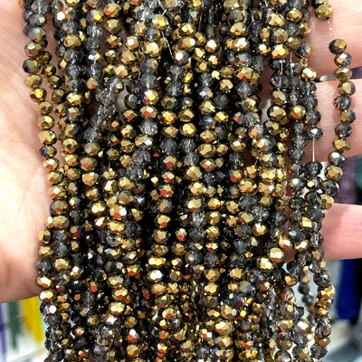 Crystal faceted rondelle - 150 pcs -4 mm - full strand - PBC4C101 Crystal Beads,Beads, glass beads, beads £1.5