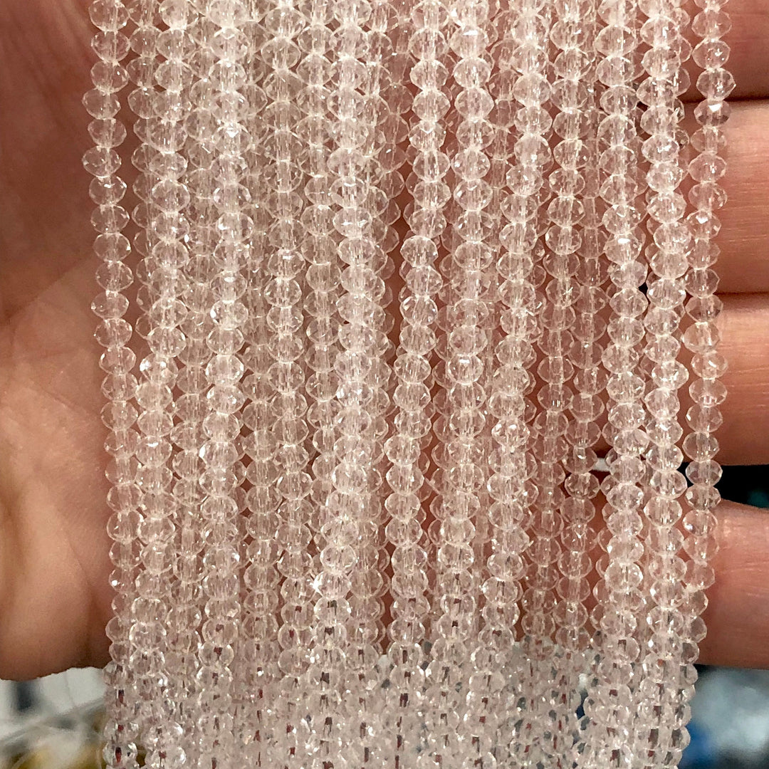 Crystal faceted rondelle 3mm Beads, PBC3C70,