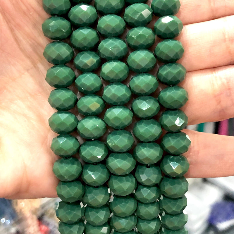 Crystal faceted rondelle - 72 pcs - 10 mm - full strand - PBC10C1,Crystal Beads, Beads, glass beads, beads crystal rondelle beads