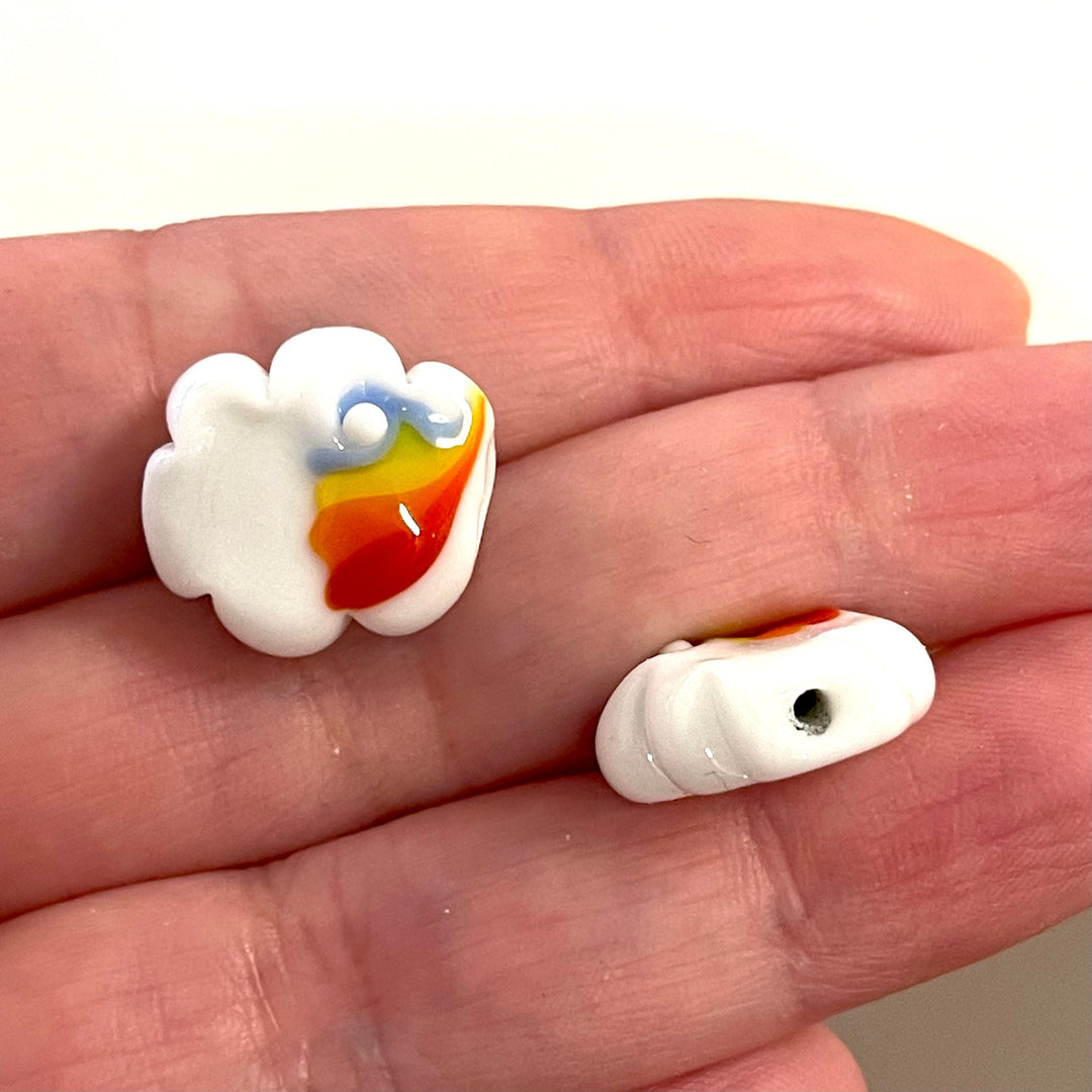 Hand Made Murano Glass Rainbow&amp;Cloud Charm