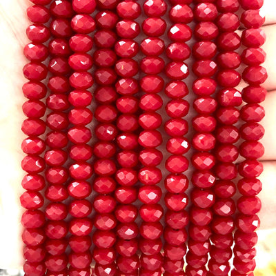 6mm Crystal faceted rondelle - 100 pcs -6 mm - full strand - PBC6C117 £1.5