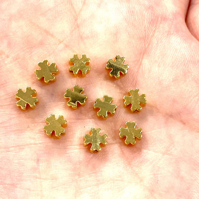 24Kt Gold Plated Brass Clover Spacer, 5mm Brass Clover Spacers, 10 Pcs in a pack£1.5