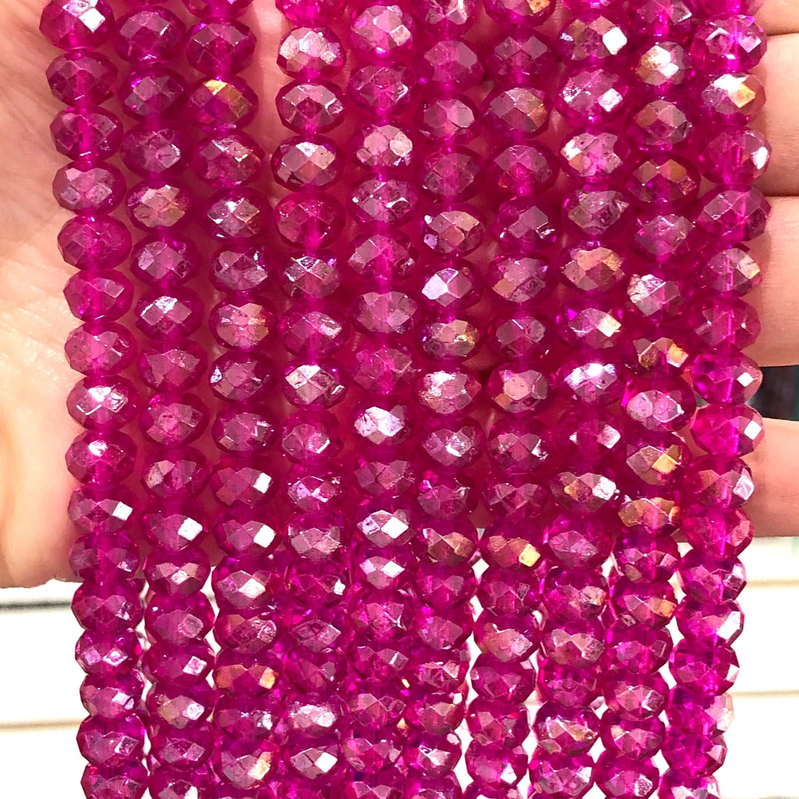 Crystal faceted rondelle 8mm Beads, PBC8C48