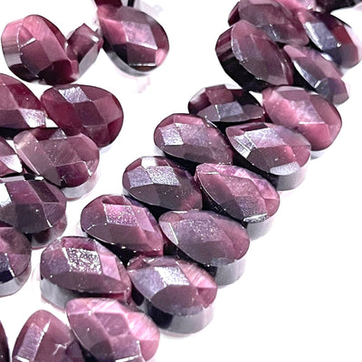 Cat Eye Stone Drop Beads 14x10mm, Gemstone Drop 79 Beads