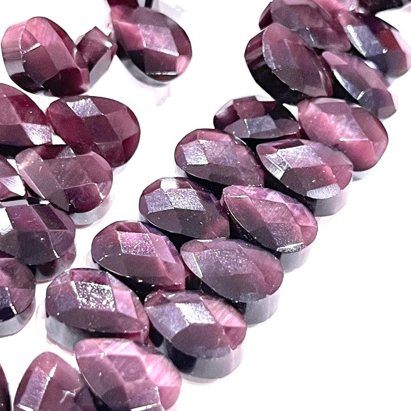 Cat Eye Stone Drop Beads 14x10mm, Gemstone Drop 79 Beads