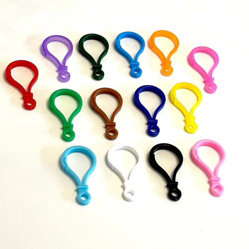 Assorted Colors Large Lobster Clasps, Acrylic Clasp, Eye Glass Holder Clasp, Phone Chain Clasp, 14 pcs in a pack