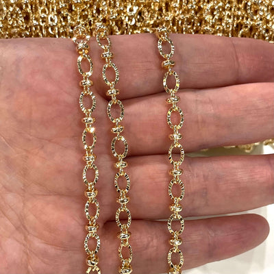 24Kt Shiny Gold Plated Soldered Chain, 5mm Gold Chain