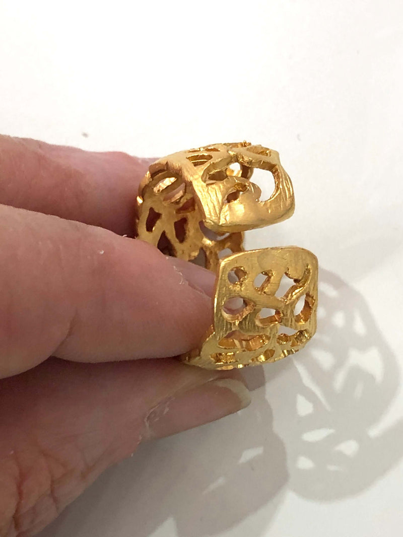 22Kt Gold  Plated Brass Adjustable Ring Blank£2.5