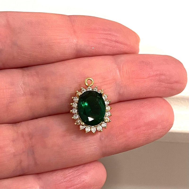 Emerald Swarovski Crystal Charm