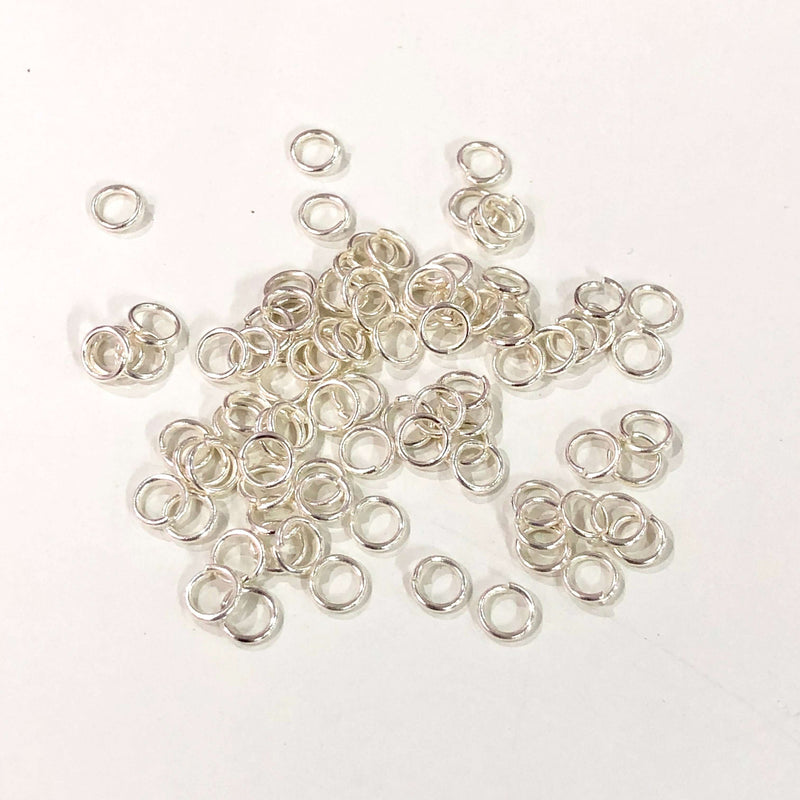 3 mm versilberte Biegeringe, 3 mm silberne Biegeringe