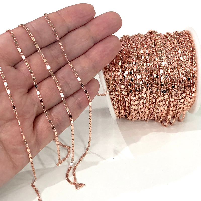 Rose Gold Plated Soldered Chain, Rose Gold Plated Chain