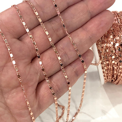 Rose Gold Plated Soldered Chain, Rose Gold Plated Chain