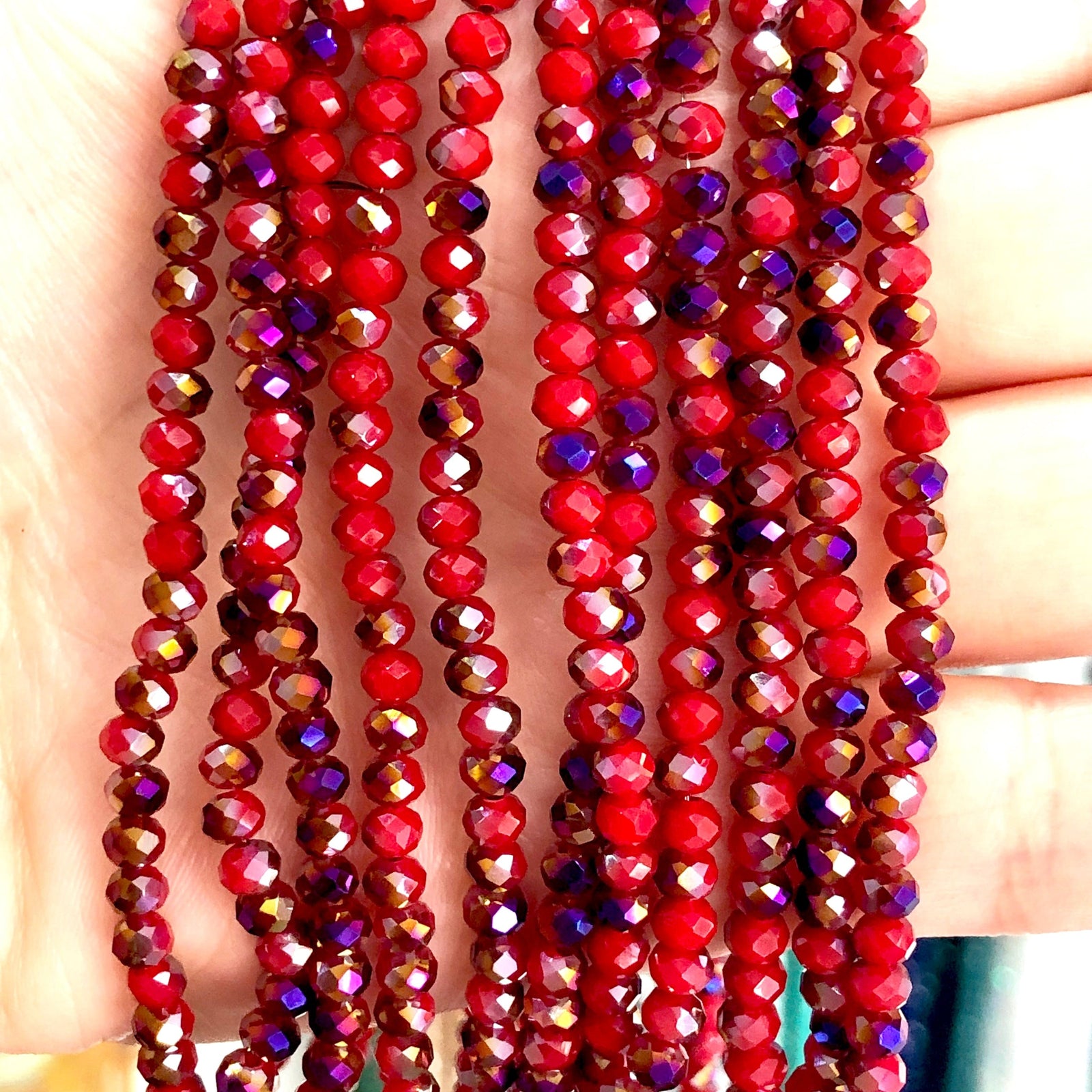 Crystal faceted rondelle 4mm Beads, PBC4C29