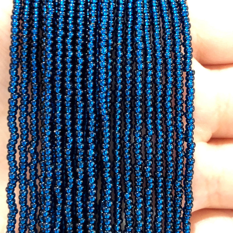 Preciosa  Seed Beads 11/0 67100 Dark Aquamarine Silver Lined PRCS11/0-112,