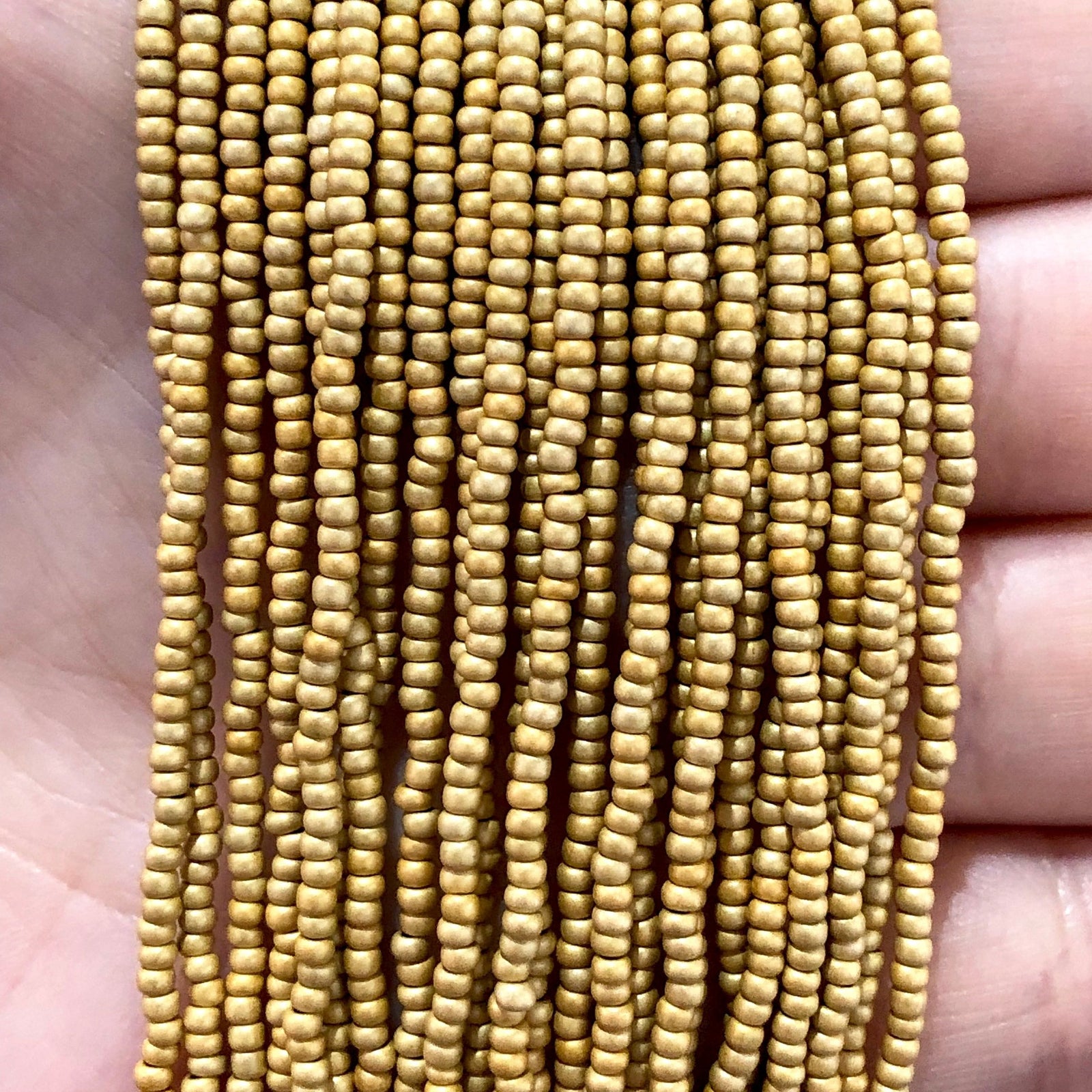 Preciosa Coated Seed Beads 11/0 18581M Matte Orange Metallic Dyed Crystal PRCS11/0-114,