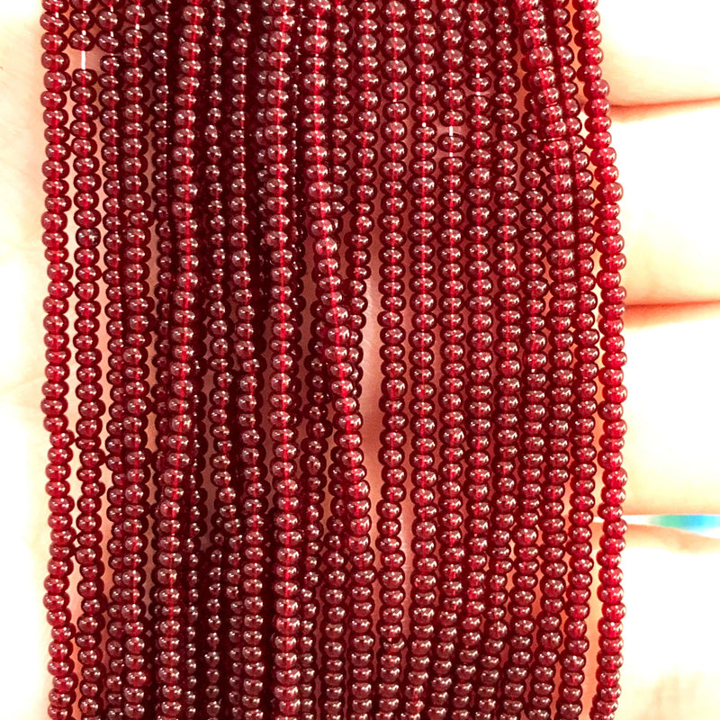 Preciosa Seed Beads 11/0 Rocailles-Rundloch, 90120 Granat-PRCS11/0-125