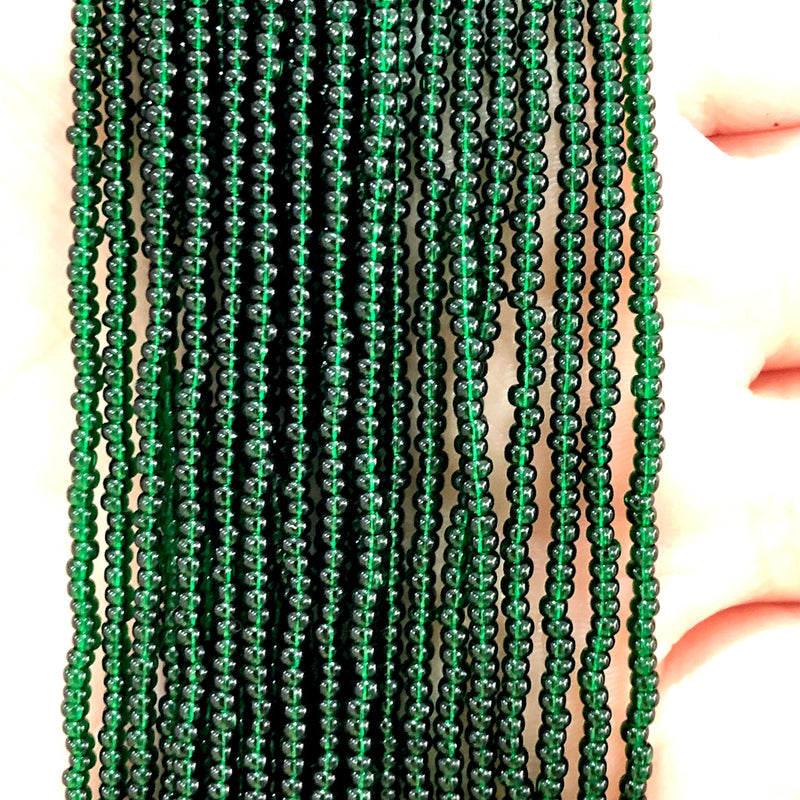 Preciosa Seed Beads 11/0 50150 Transparent Dark Green  -PRCS11/0-145