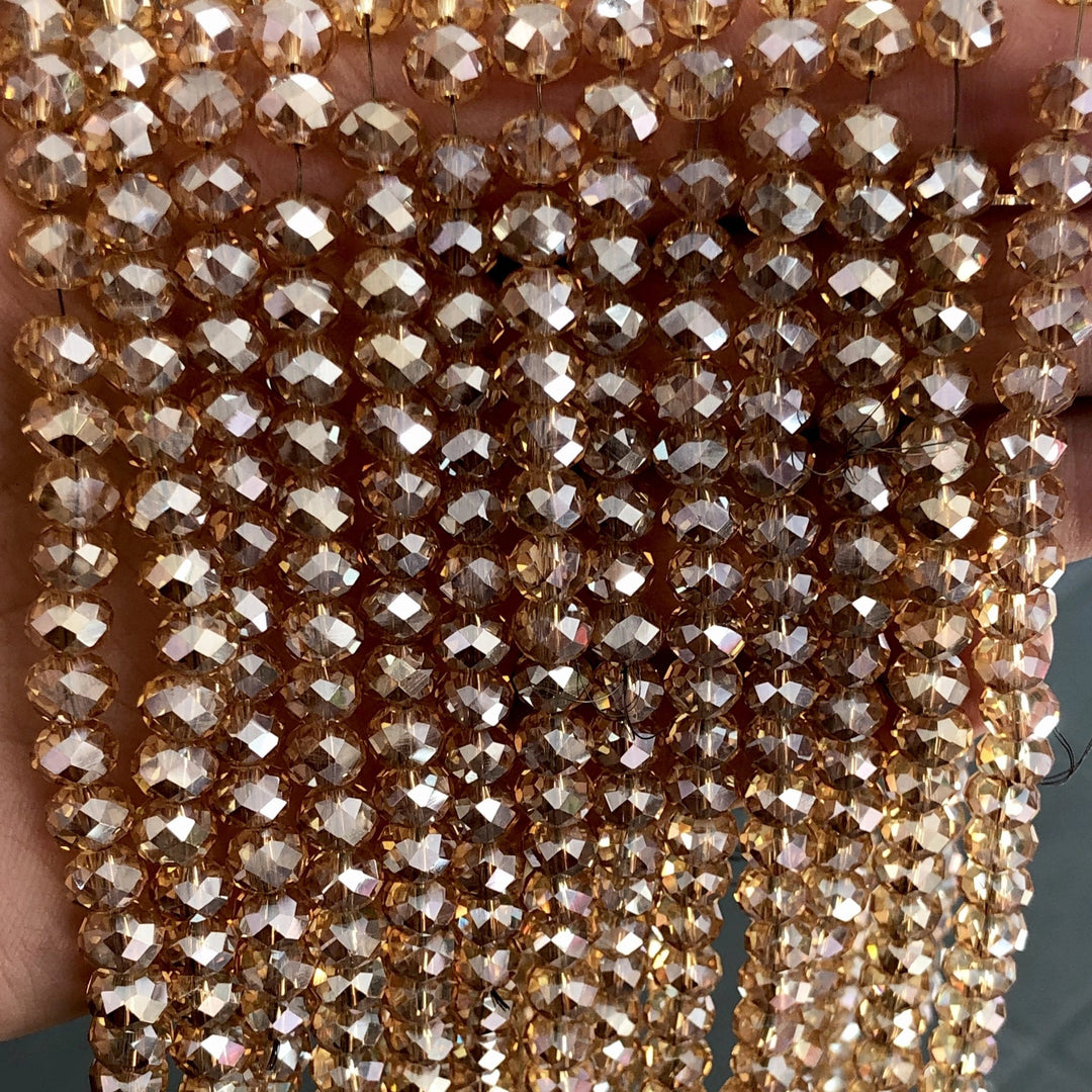 Crystal faceted rondelle 8mm Beads, PBC8C24