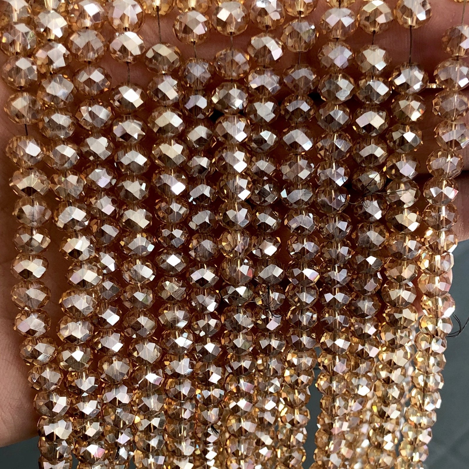 Crystal faceted rondelle 8mm Beads, PBC8C24