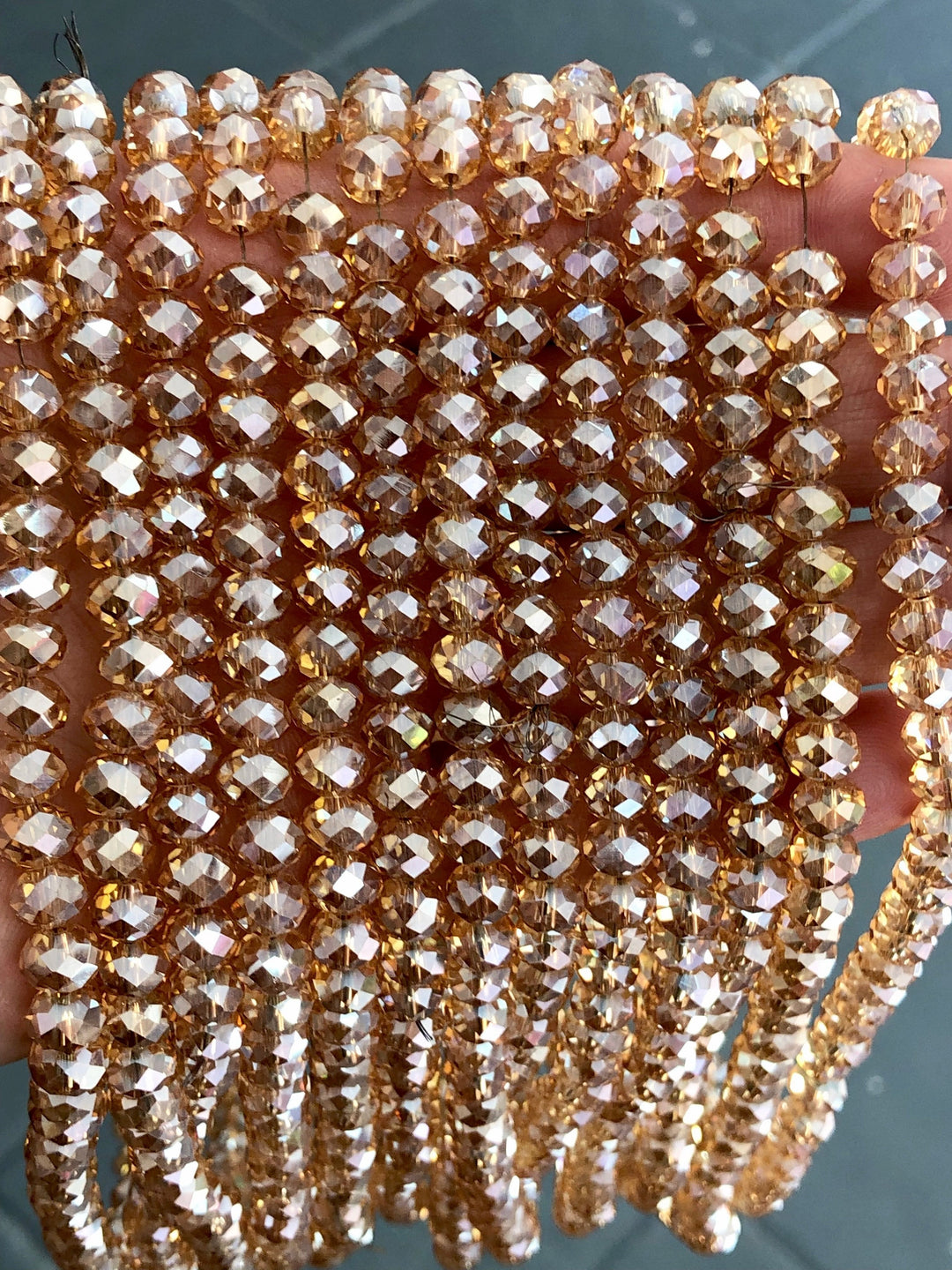 Crystal faceted rondelle 8mm Beads, PBC8C24