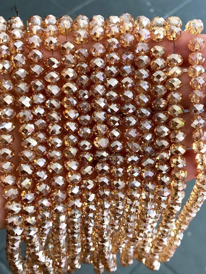 Crystal faceted rondelle 8mm Beads, PBC8C24