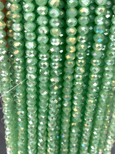 6mm Crystal faceted rondelle - 100 pcs -6 mm - full strand - PBC6C68, £1.5