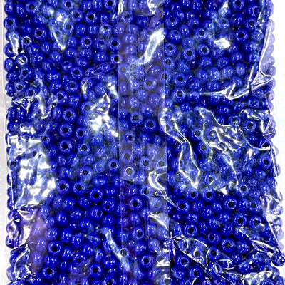 Preciosa Seed Beads 6/0 Rocailles-Round Hole 100 gr, 33060 Opaque Blue