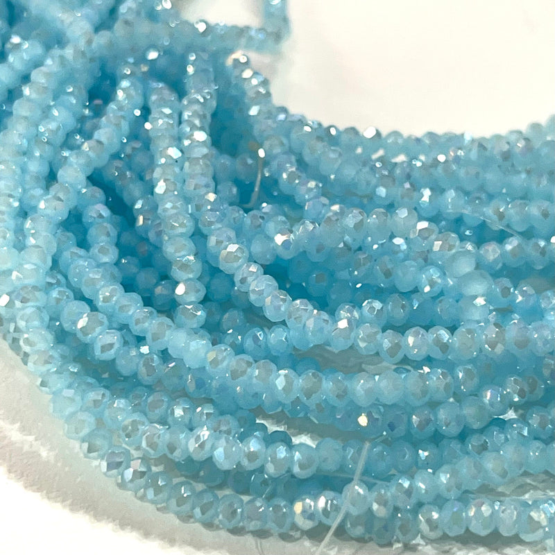 Crystal faceted rondelle 2mm Beads,  PBC2C80