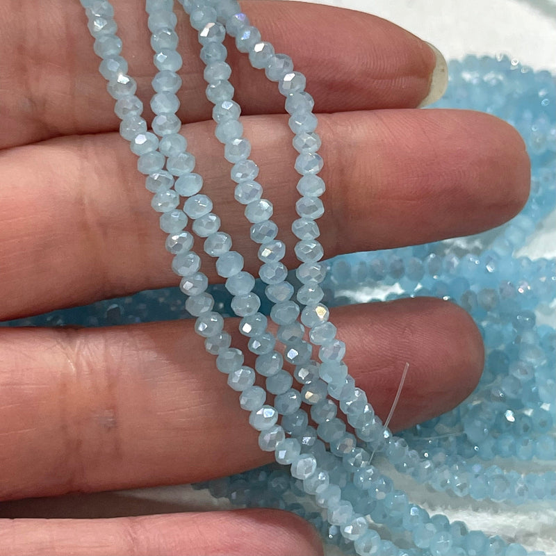 Kristall facettierte Rondelle 2mm Perlen, PBC2C19