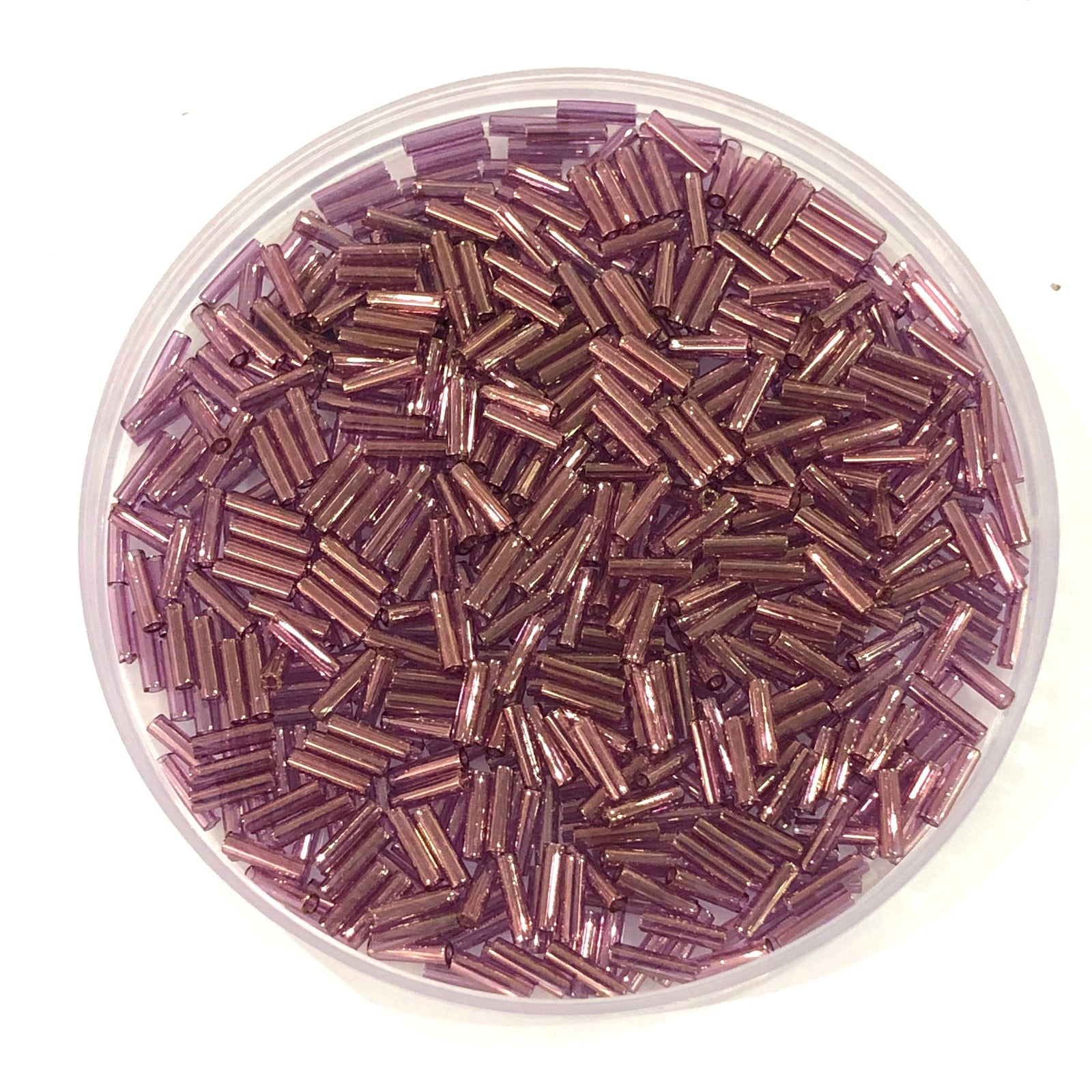 Miyuki Bugles size 6mm 2441 Cinnamon Gold Luster 10 grams.
