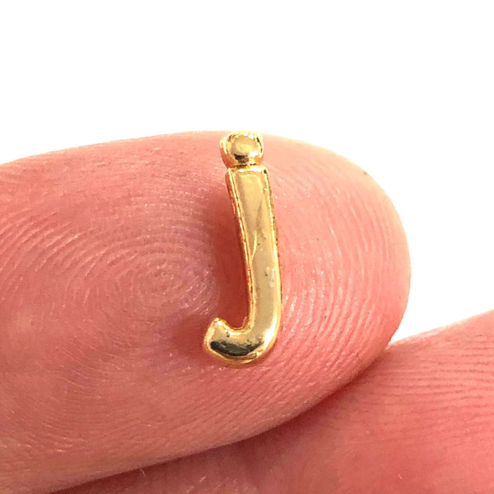 24Kt Gold Plated Initial Charms, Gold Alphabet Letter Charm