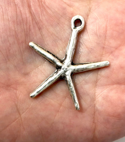 Antique Silver Plated  Starfish Pendant,