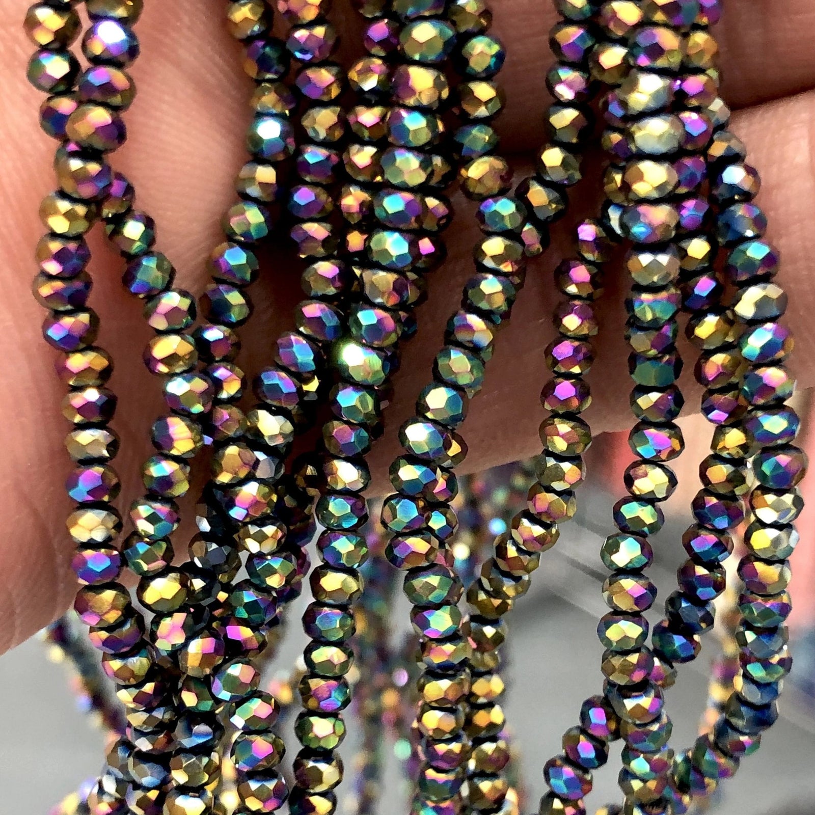 Crystal faceted rondelle 2mm Beads, PBC2C6
