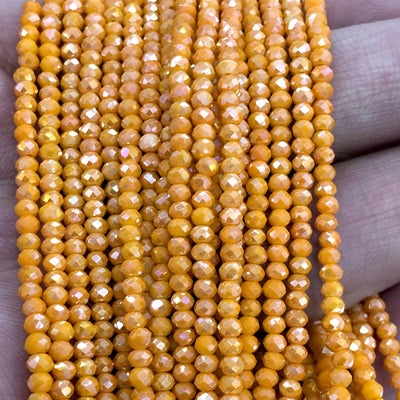 Crystal faceted rondelle - 200 pcs -2mm - full strand - PBC2C9 £1.5