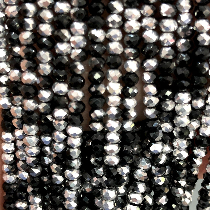 Crystal faceted rondelle - 200 pcs -2mm - full strand - PBC2C26 £1.5