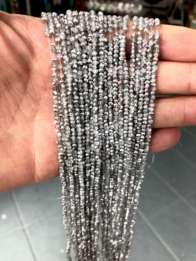 Crystal faceted rondelle - 200 pcs -2mm - full strand - PBC2C46,Crystal Beads, Beads, glass beads, beads crystal rondelle beads £1.5