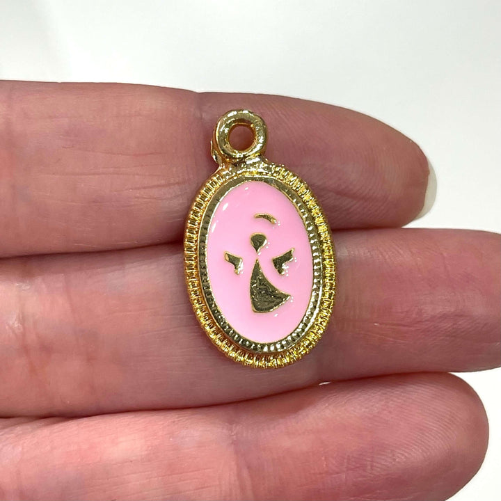 24Kt Gold Plated Enamelled Angel Pendant