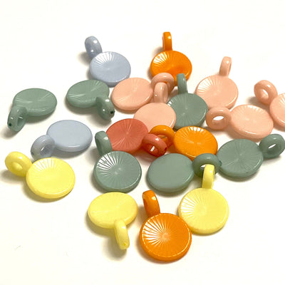Acrylic Round Charms, 24mm Acrylic Round Charms, 50 pcs in a pack