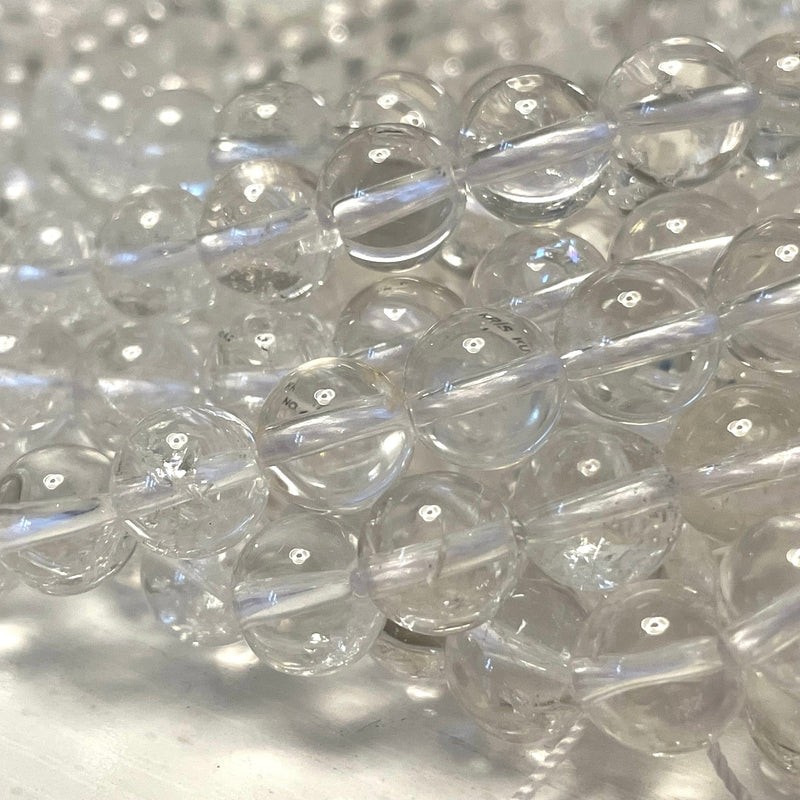Perles de Quartz en cristal véritable AAA de haute qualité 8mm lisse ronde 46 perles