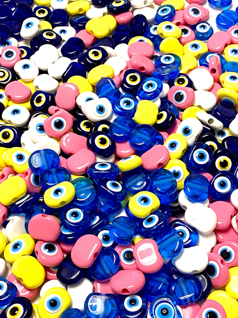 Large Hole Evil Eye Resin Beads, 29mm Beads, 6mm Hole, 5 Beads in a Pack