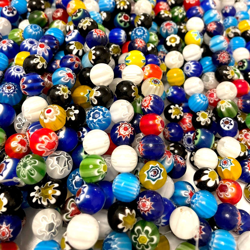 12mm Murano Style Millefiori Handmade Round Beads, 31 Beads per strand£8