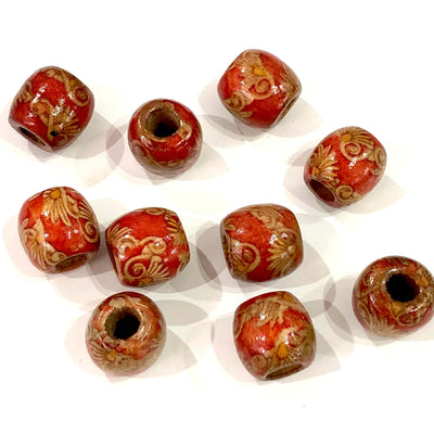 10 Wood Spacer Beads , 16 x 17mm Wooden Beads ,Natural Wooden Beads For Jewelry Making,£2