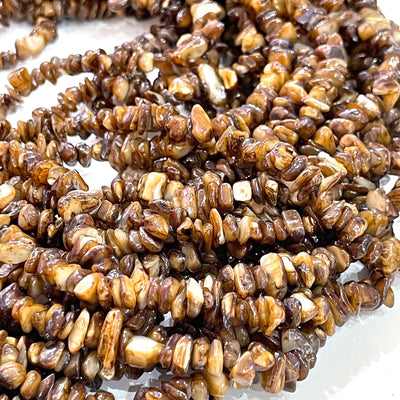 Perles de bâton lisses de coquille colorée de brin de 80 cm, coquilles de forme libre, long brin 31 '', perles, perles de pierre gemme, pierre gemme naturelle