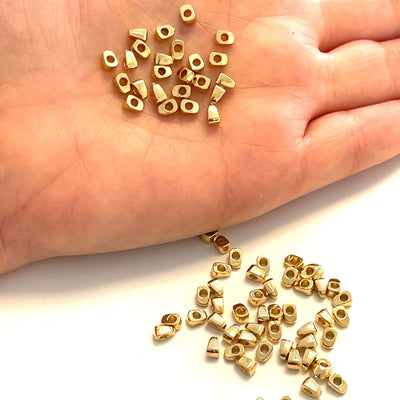 10 pcs 24Kt Shiny Gold Plated 5mm Spacer Charms, 24Kt Shiny Gold Plated Brass Spacers£2