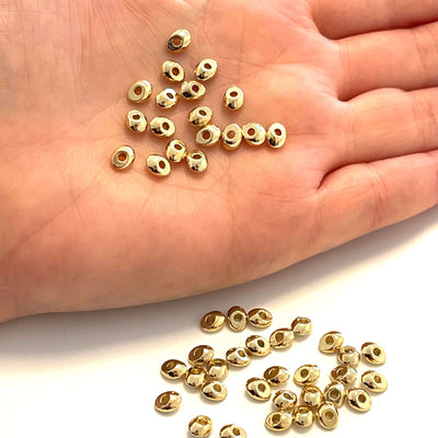 10 pcs 24Kt Shiny Gold Plated Spacer Charms, 24Kt Shiny Gold Plated Brass Spacers£2